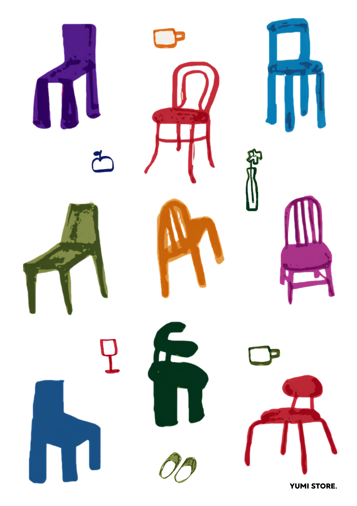 Transfert  Thermocollant "CHAISES"