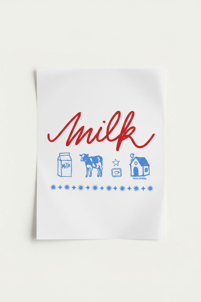 Mockup A4 - Milk