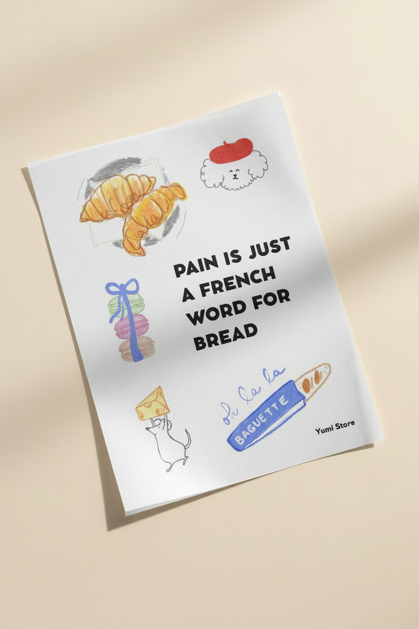 Mockup papel termotransferible French bread
